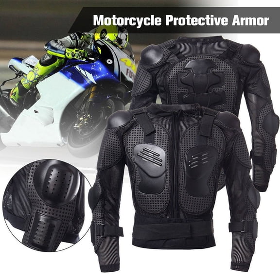 Yajisi Full Body Motorcycle Riding Jacket Armor Spine Shoulder Chest Protection Motocross Gear Bike Dirt Vest Protector Suit For Men Women ATV Safety Guard Black XL