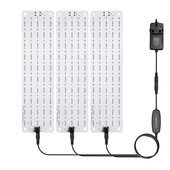 Yajisi Full Spectrum LED Plant Growth Light Board, Smart 24-hour Cycle Timing, 6 Dimmable Levels, 11.8 inches / 30 cm, Daylight, One Drag Three[cite: 1]