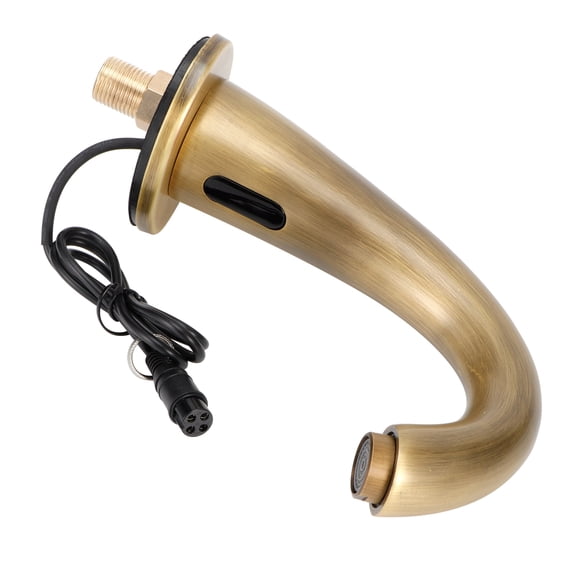 Yajisi G1/2 Antique Copper Automatic Sensor Faucet Touchless Water Tap for Home Kitchen and Bathroom Sink Non Contact Single Cold Water Solid Brass Construction Easy Installation Water Saving