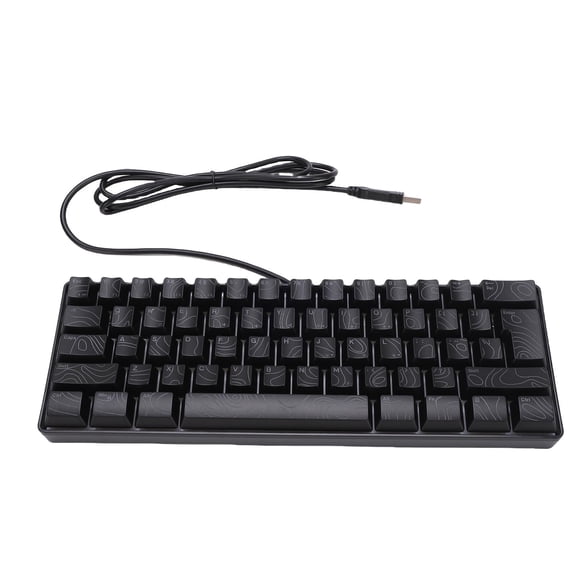 Yajisi G61 Computer Keyboard Wired USB RGB N Key Rollover Compact 61 Keys Membrane Desktop Keyboard for Working Gaming, 12.6 x 5.12 x 1.97 inches / 32.0 x 13.0 x 5.0 cm
