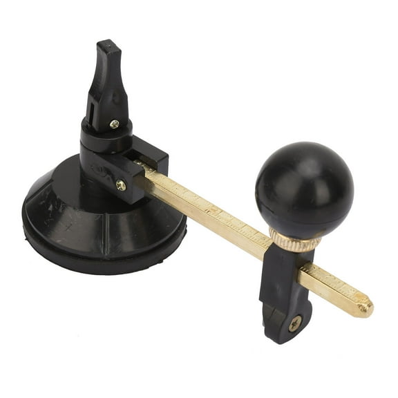 Yajisi Glass Cutter 6 Wheel Compasses Circular Cutting Tool with Suction Cup (7.9 inches / 20 cm)