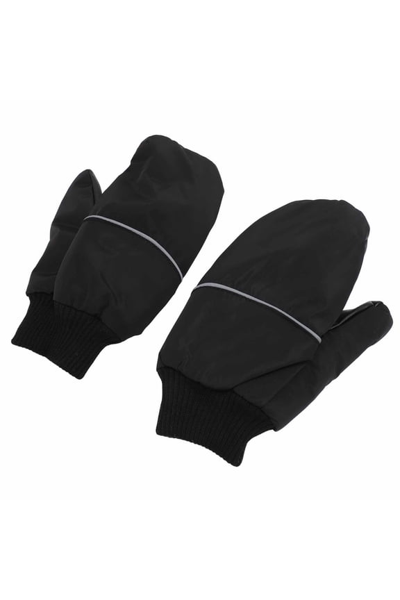 Down Gloves Waterproof Prevent Slip Breathable Winter Thermal Warm Snow Mittens for Outdoor Activities Black 10x6 Inches / 25.4x15.2 cm 2 Count Pack