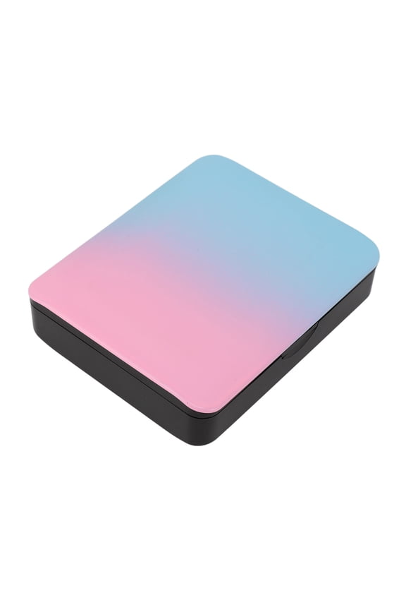 Gradient Cigarette Case with Built-in USB Rechargeable Lighter, Glowing Blue Pink Hard Shell Box for Indoor Outdoor Use (4.33 inches / 11 cm)