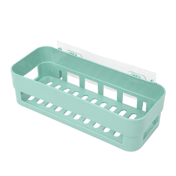 Yajisi Green Adhesive Corner Wall Rack – 1‑Piece Bathroom & Kitchen Storage Shelf, No‑Drill Stick Design, Space‑Saving Organizer