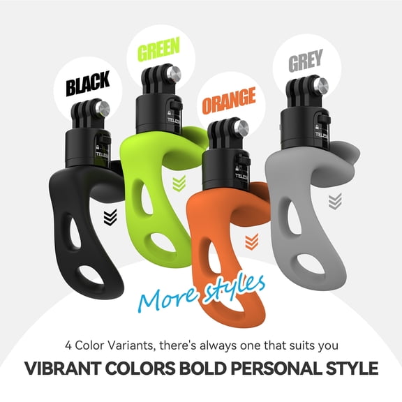 Yajisi Green Sports Camera Strap Mount Silicone Wrap Band Bike Motorcycle Handlebar Quick Release Mount 2-Level Adjustment Action Camera Accessories For Vlogging Cycling 10 inches / 25.4 cm
