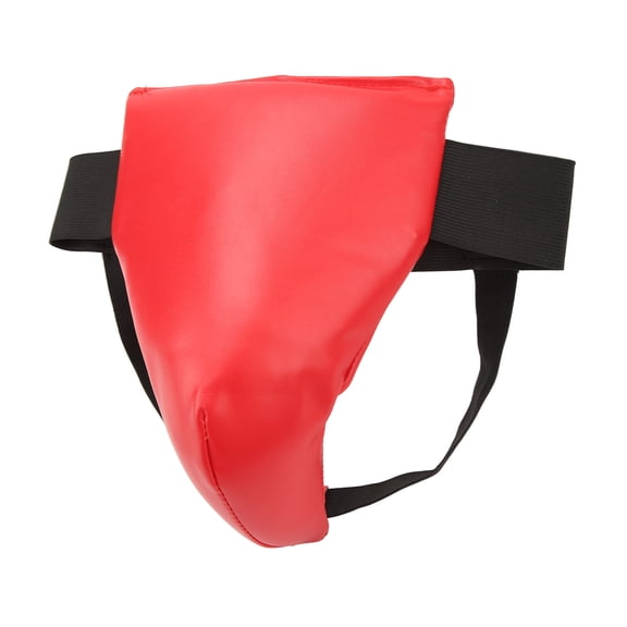 Yajisi Groin Protector for Boxing Kickboxing Training Shock Absorption Ventilated Adjustable Jockstrap Abdominal Guard Red Size L (10.6 inches / 27 cm)