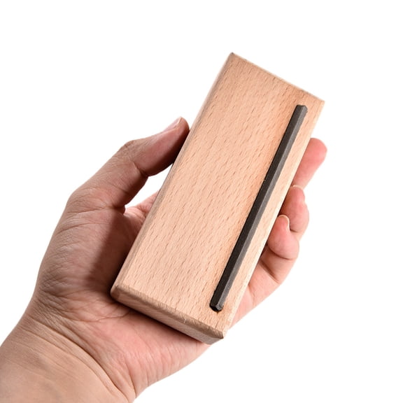 Yajisi Guitar Fret Bevel File 45 Degree Angle Luthier Chamfer Instrument Repair Tool for Music Players Sturdy Hard Maple Wood Double Cut Mill Fast Material Removal Neck Beveling Accessory