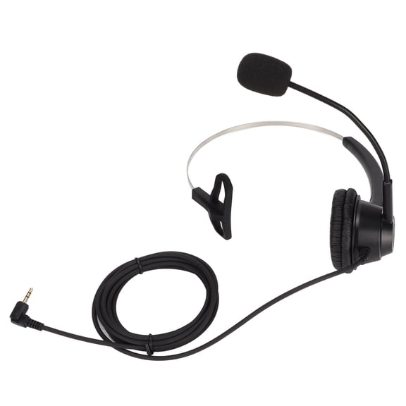 Yajisi H360-2.5 Business Headset with HD Microphone, Monaural Wired 2.5mm Telephone Headphones for Call Center Office Customer Service, Clear Call Noise Cancelling On-Ear Communication Earphone