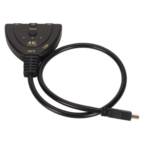 Yajisi HD Multimedia Interface Switch 3 in 1 Out 4K Support 3D 3 Port Video Switcher Selector for PC TV Projector