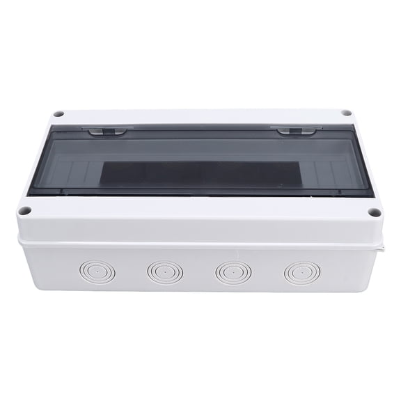 Yajisi HT 18W Waterproof Power Distribution Box Outdoor IP65 Circuit Breaker Junction Box for MCB Electricity Plastic Enclosure, 14.17 x 7.87 x 4.33 inches / 36 x 20 x 11 cm Gray