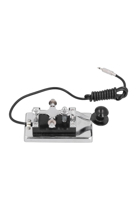 HY-K4 Morse Code CW Telegraph Key Heavy Mechanical Manual Keyer Short Wave Radio Communication Experimental Equipment 18x8x7 cm / 7x3.1x2.7 in