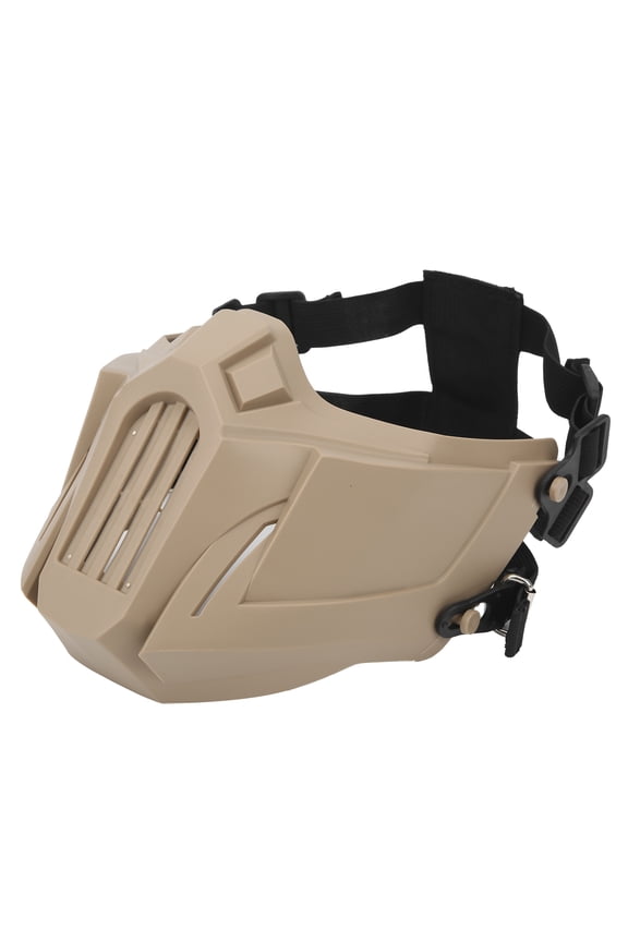Half Skull Face Shield Tactics Protection Cover Guard Breathable for CS Outdoor Survival Game Cosplay Mud Color (7.1 in / 18 cm)