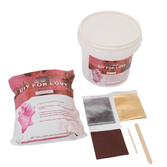 Yajisi Hand Casting Kit Plaster Powder Stereoscopic Hand and Foot Model Making Tools for Family Couples Anniversary
