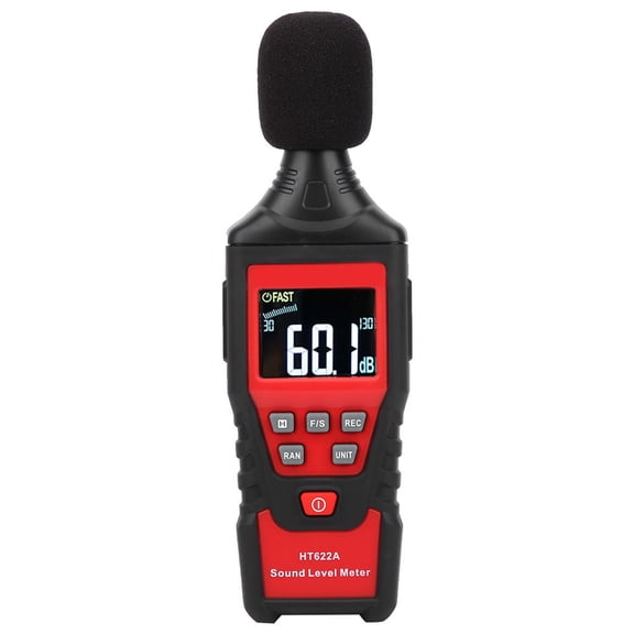 Yajisi Handheld Portable Digital Sound Level Meter Decibel Noise Tester Measuring Instrument HT622A (7.4 inches / 189 mm)