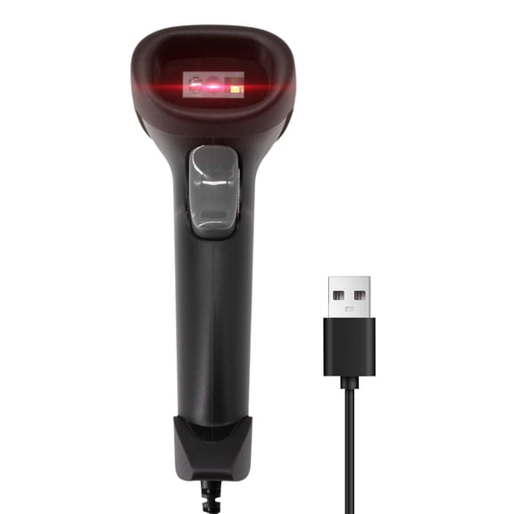 Yajisi Handheld USB 1D 2D Barcode Scanner CMOS Sensor High-Speed QR Code Reader Support Auto-Sensing Continuous Scanning 1m Cable for Supermarket Retail Shop Grocery Store Warehouse[cite: 1]