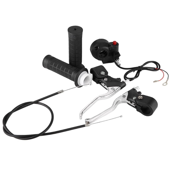Yajisi Handle Grips Kill On/Off Switch Throttle Brake Levers Kit for 22mm 7/8 inch Pocket Bike Mini Motorcycle ATV Dirt Bike Replacement Parts Black