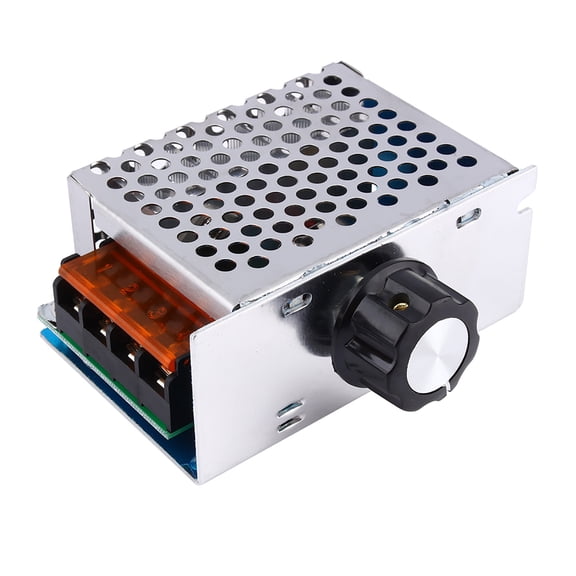 Yajisi High Power 4000W AC 220V SCR Speed Controller Motor Electronic Voltage Regulator, Professional Electromechanical Controller with Protective Shell and Fuse for Resistive Loads