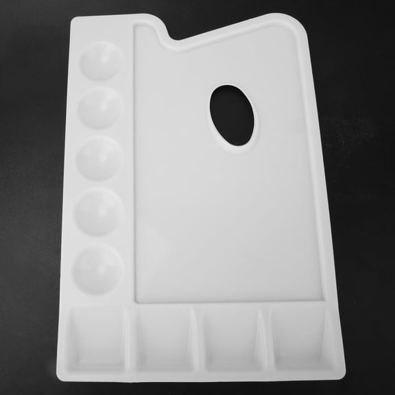 Yajisi High-Quality Thickened PVC Plastic Rectangle Oil Watercolor Palette Acrylic Painting Color Pan For Artists Students Drawing Art Craft Supplies And Tool
