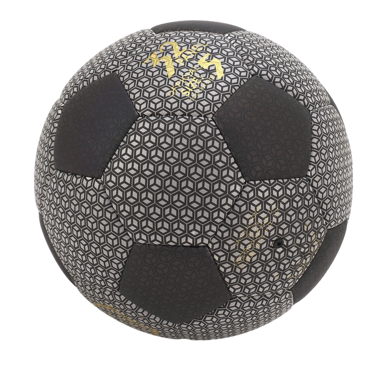 Yajisi Holographic Reflective Luminous Soccer Ball Size 5, PU Machine Stitched Glowing Night Football for Outdoor and Indoor Game Training, 7.87 inches / 20 cm