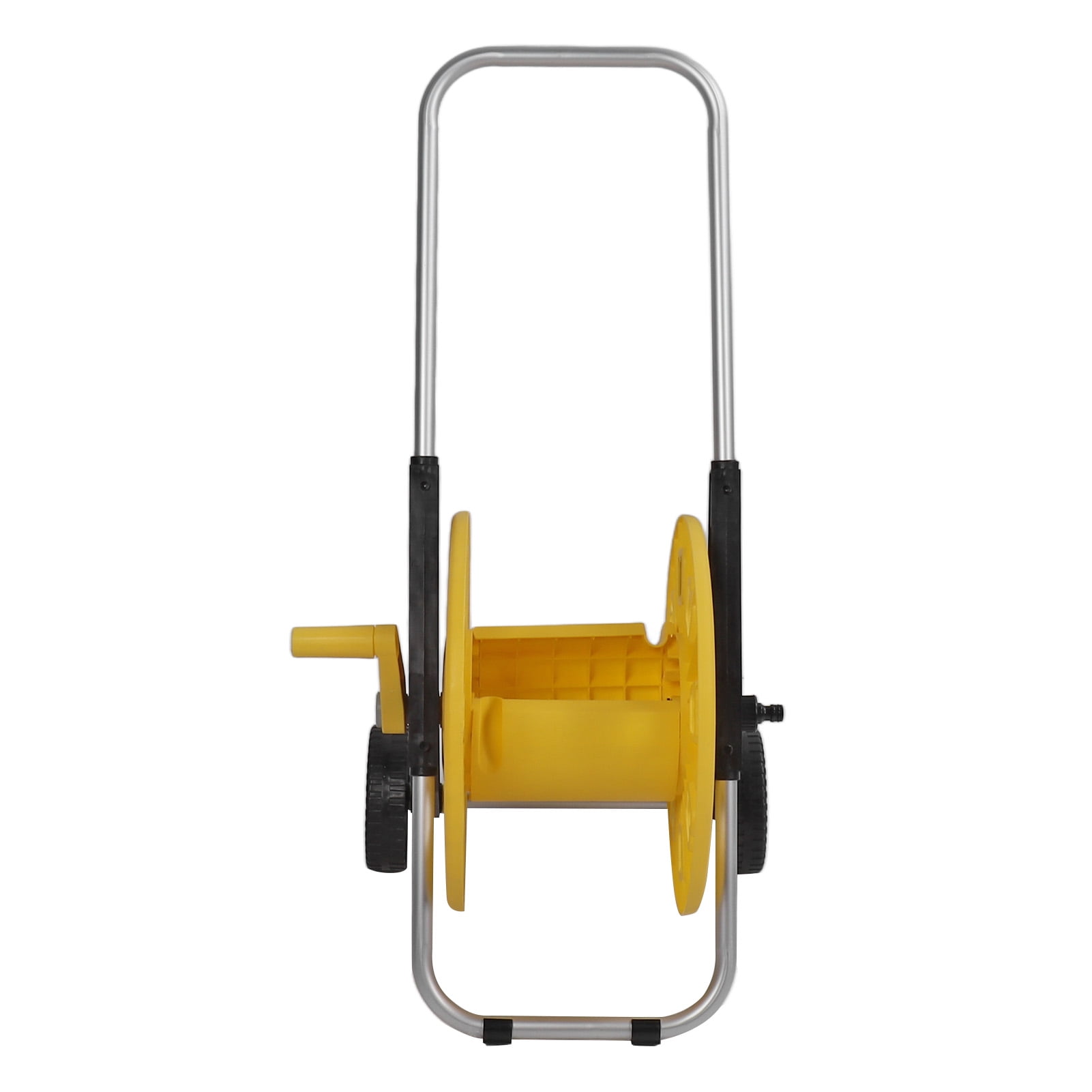 Yajisi Hose Reel Cart with Wheels Heavy Duty Garden Hose Reels for Outside 60m Hose Capacity Manual Push Type Yellow (32.1 x 16.5 x 15.4 inches / 81.5 x 42 x 39 cm)