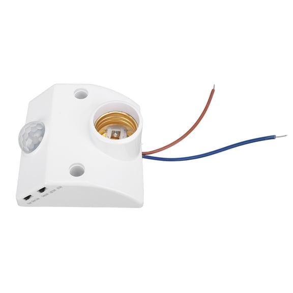 Yajisi Human Body Induction Lamp Holder E27 PIR Motion Sensor Light Bulb Socket 90-240V for Garage, Basement, and Closet