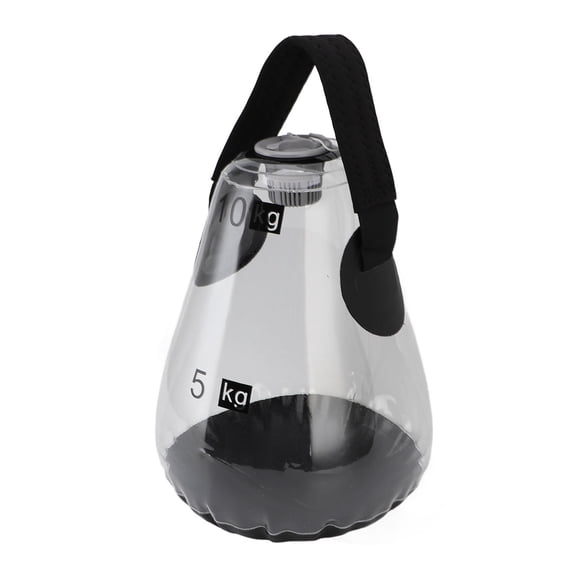 Yajisi Inflatable Water Bag Dumbbell, Transparent PVC Handheld Water Weight Bag for Home Gym Fitness Workout, 22 lbs / 10 kg Capacity, Portable Adjustable Training Equipment