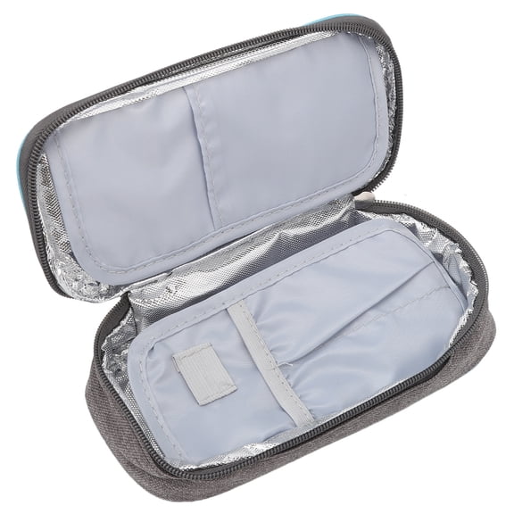Yajisi Insulin Cooler Travel Case For Diabetic Medication Portable Insulated Organizer Bag Medical Supply Storage Box With Durable Oxford Fabric For Pens Syringes 8.3 x 3.9 x 1.8 in