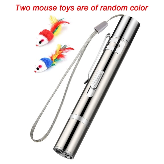 Yajisi Interactive Teaser Cat Toy Flashlight Laser LED Pen Light USB Charging 3 Lighting Modes Creative Style 4.33 inches / 11 cm
