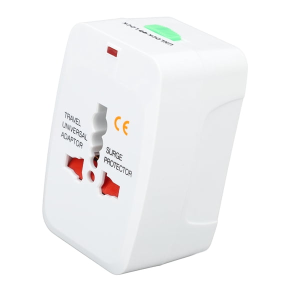Yajisi International Travel Adapter Universal Power Adapter with Dual USB Type C Ports 110-240V 3.94 inches / 10 cm Worldwide Plug White