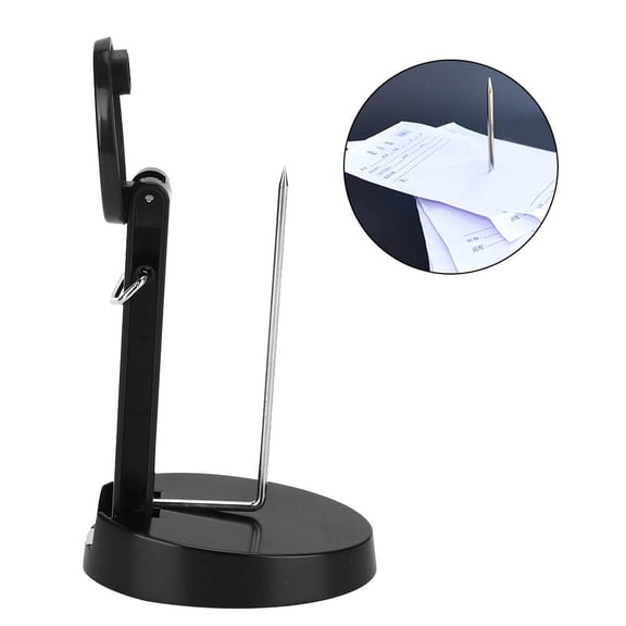 Yajisi Invoice Fork Receipt Spike, Paper Memo Holder Check Spindle for Office & Restaurant Use, with Safe Cover, 5.12" x 3.54" x 2.76"