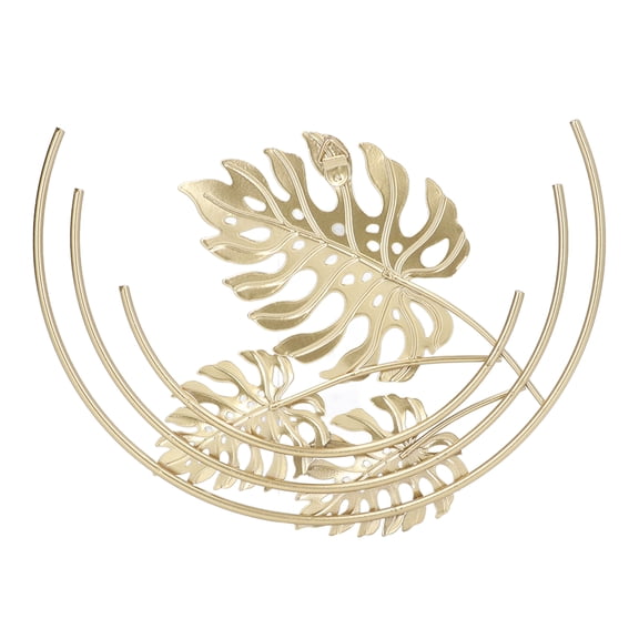 Yajisi Iron Wall Sculptures Gold Metal Leaf Wall Decor for Living Room Bedroom Office Home Style A (9.06 inches / 23 cm)