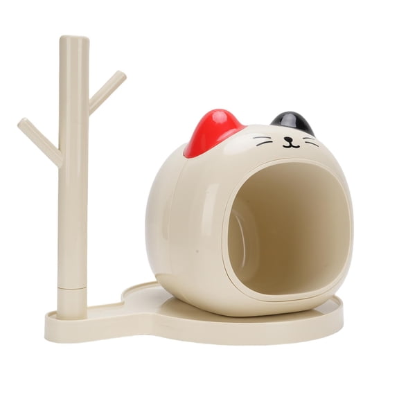 Yajisi Key Tray with Tree Branch Stand Lovely Cat Shape Anti Slip Base Plastic Key Holder Desktop Organizer Storage for Entryway Table, 12.6 x 9.1 x 8.4 inches / 32 x 23 x 21.4 cm