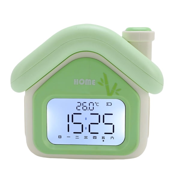 Yajisi Kids Alarm Clock Time Manager, Time to Wake Digital Clock for Kids with Night Light, Sleep Trainer & Timer, APP Remote Control, 1200mAh Built-in Battery, 5.0 inches / 12.7 cm, Green