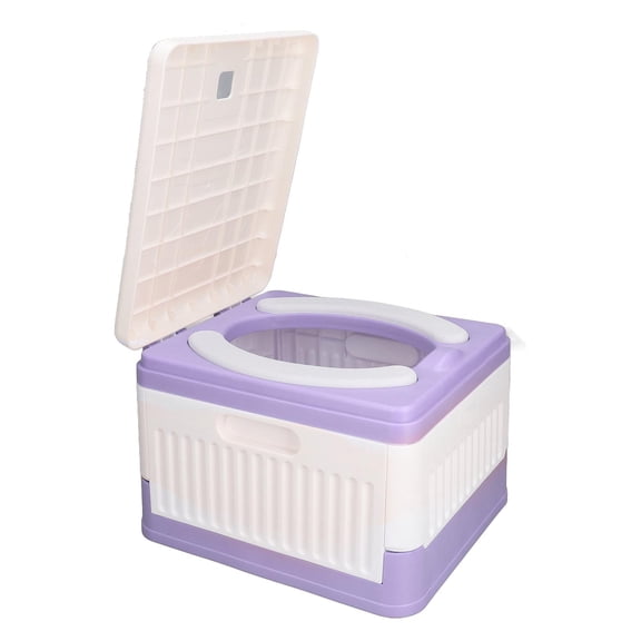 Yajisi Kids Portable Potty Lightweight Foldable Thickened Toddler Travel Potty Emergency Car Camping Outdoor Purple (10.6 inches / 27 cm)[cite: 1]