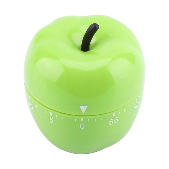 Yajisi Kitchen Mechanical Timer Manual Apple Shape Cooking Counter 60-Minute Countdown for Home Baking 3.1 inches / 8 cm