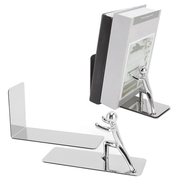 Yajisi Kung Fu Man Metal Bookends, Durable Rustproof Book Stoppers for Home Office Library, 7.68x4.33x2.76in
