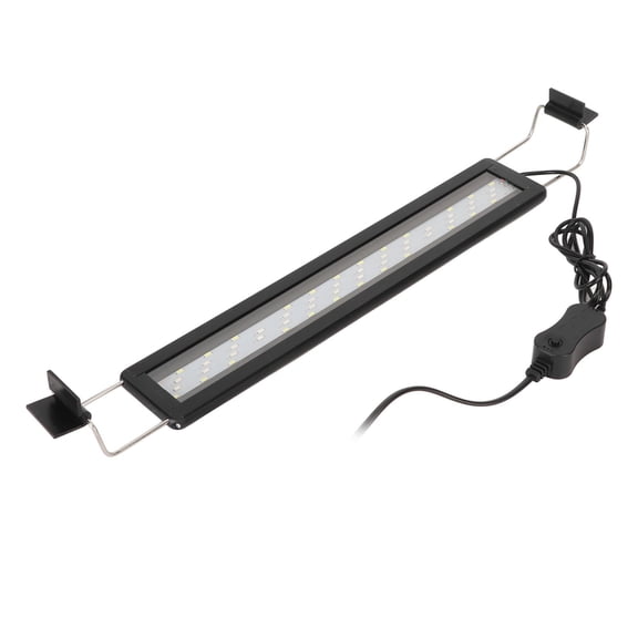 Yajisi LED Aquarium Light 4 Rows Splashproof Ultrathin Fish Tank Color Changing Light with Extendable Brackets, Black, EU Plug 220V, 16.14 inches / 41 cm