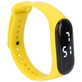 thumbnail image 1 of Yajisi LED Digital Watch for Students Men Women Unisex Sport Wristwatch with Silicone Strap Yellow Plastic Case Touch Screen Casual Everyday Wear 0.47 inches / 1.2 cm Dial Thickness Minimalist Design, 1 of 9