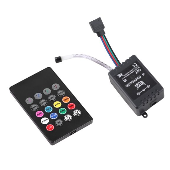 Yajisi LED Music Controller 20keys IR Remote Sound Sensor Controllers for RGB Strip Lights with Advanced Micro Control Unit[cite: 1]