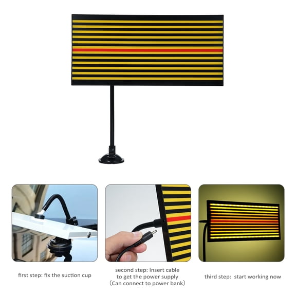 Yajisi LED Reflector Line Board Light Paintless Dent Finder Lamp Car Repairing Accessory Dent Detector for Car Body Yellow Light (11.81 inches / 30 cm)