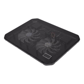 Yajisi Laptop Cooling Pad Dual Fans Ergonomic Angle Fast Heat Dissipation Support and Quiet Laptop Cooler with USB Port and Red Light, Silent Mesh Lap Chill Mat for Laptops Under 17 inches / 43.2 cm