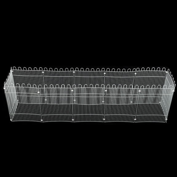 Yajisi Large 12PCS Paint Coating Iron Net Hamster Fence Playpen Toy with 27PCS Plastic Buckles for Hedgehog Guinea Pig Rabbit, 13.4 x 9.8 x 2.0 inches