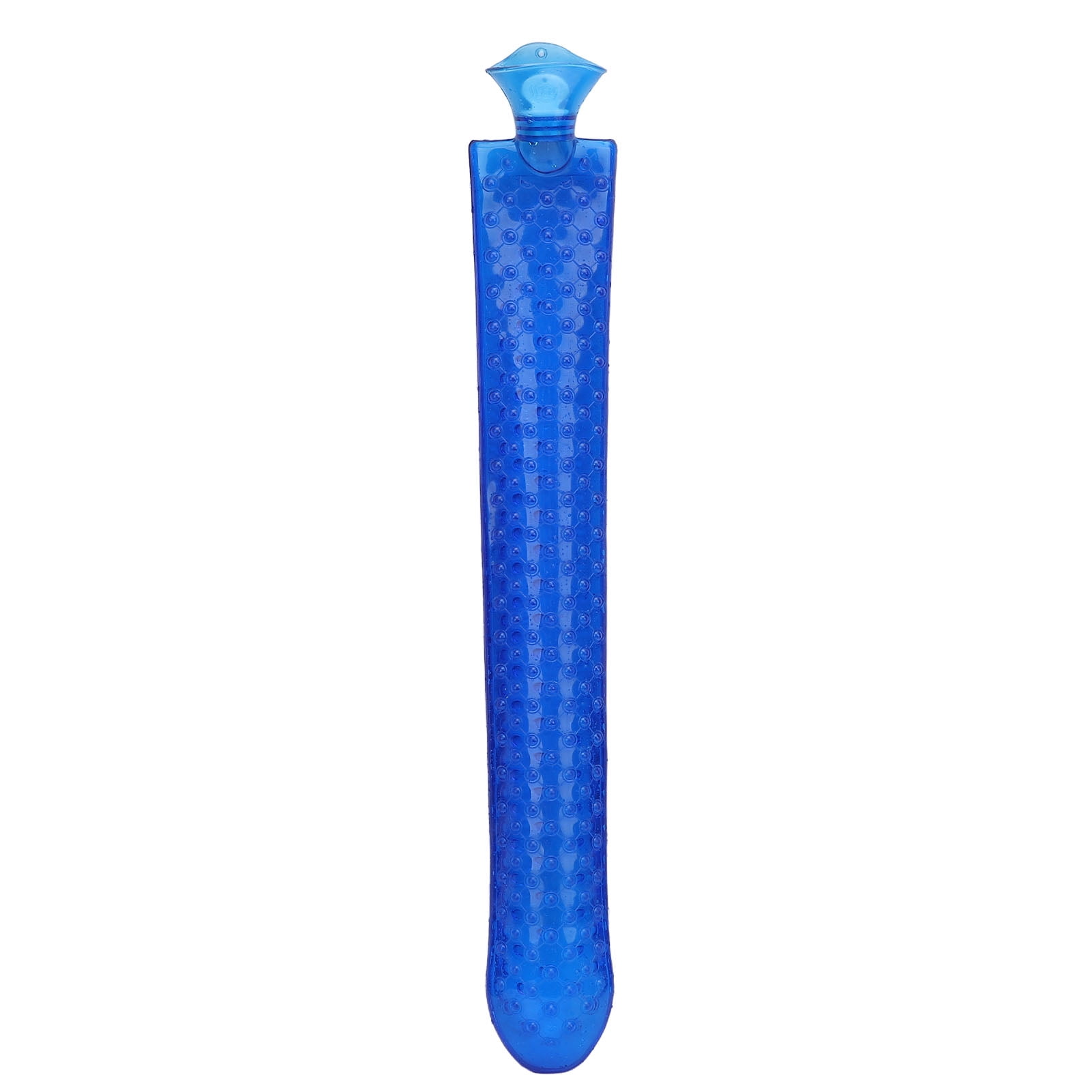 Yajisi Large Hot Water Bottle Explosion Proof Water Filled PVC Bag for Winter Warm Hands Feet Blue Cloth Cover 16 inches / 40.6 cm Reusable Therapy Pack 28.9 oz / 820 g