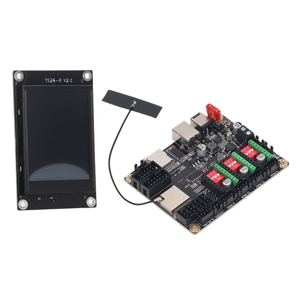 Yajisi Laser Engraving Machine Main Board 32 Bit MKS DLC32 V2.1 Control Board with WIFI 2.4 Inch Touch Screen A4988 Drivers Heatsink 12-24VDC CNC Parts