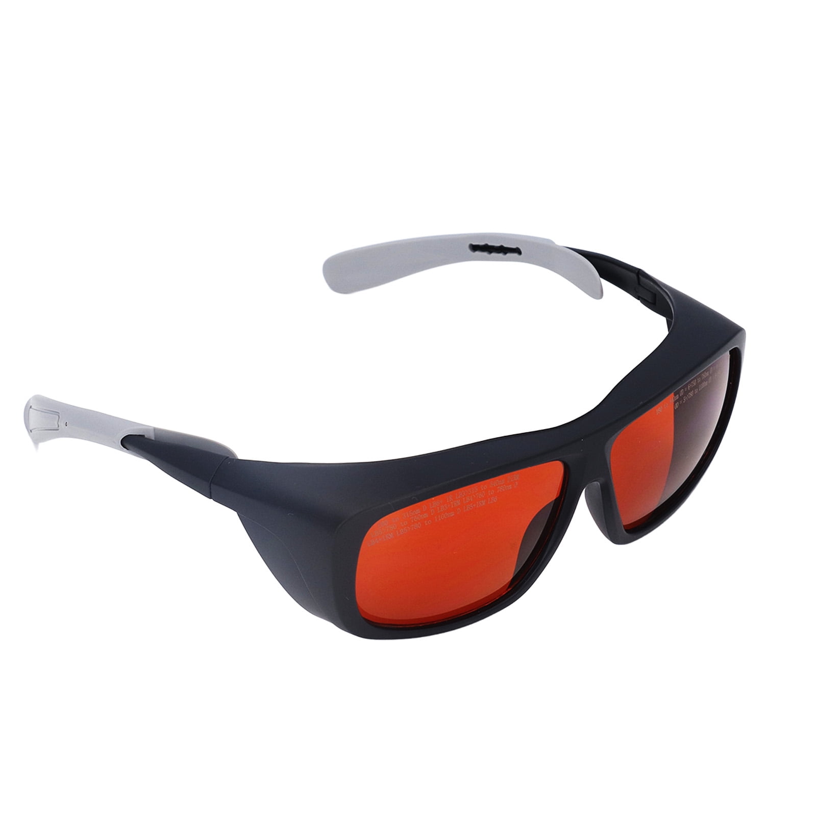 Yajisi Laser Eye Safety Glasses 180-540nm 750-1100nm Fast Light Response PC Goggles Adult Black 1 Count