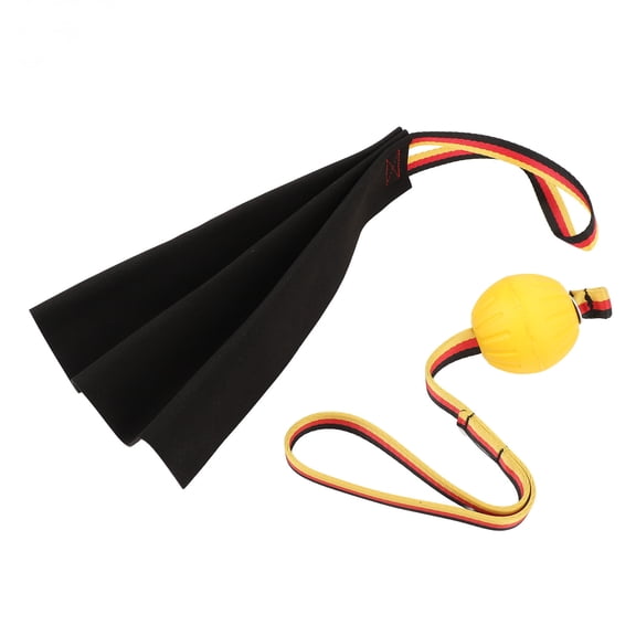Yajisi Leather Bite Rag Multifunctional Tear Resistant Interactive Dog Training Tug Toy, 5.5 inches / 14 cm