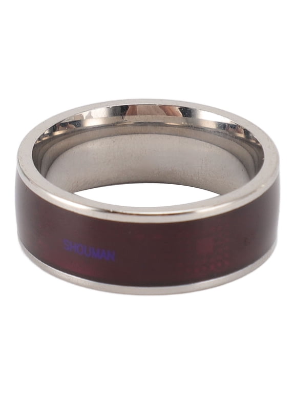Lightweight Smart NFC Ring Wearable Intelligent Multifunctional Tracker Ring with Ntag213 Chip, Silver Size 9 (0.76 inches / 1.93 cm)