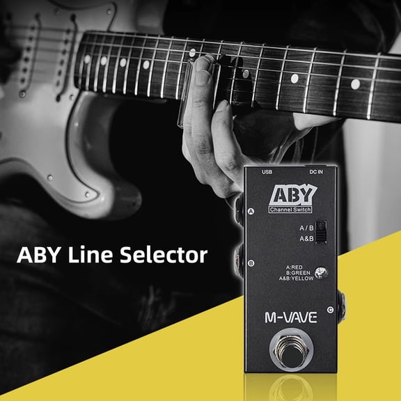 Yajisi M-VAVE ABY Line Selector AB Switch Box Mini Guitar Bass Effect Pedal True Bypass Channel Switcher