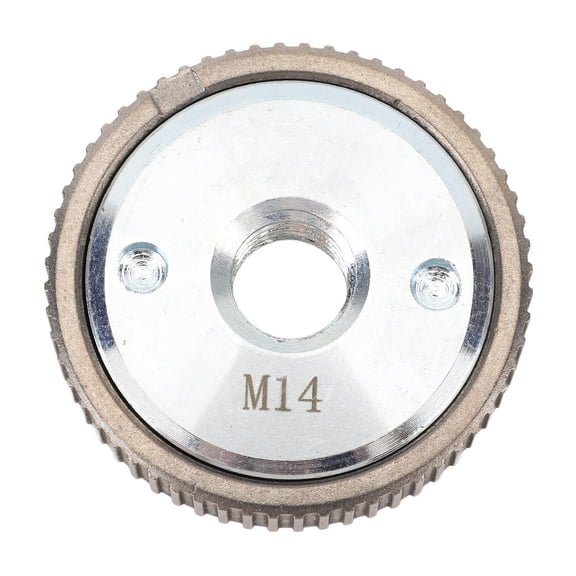 Yajisi M14 Thread Angle Grinder Pressure Plate, Quick Release Self-Locking Flange Clamping Nut, Silver Gear Model, 3.94" x 2.76" x 0.79"