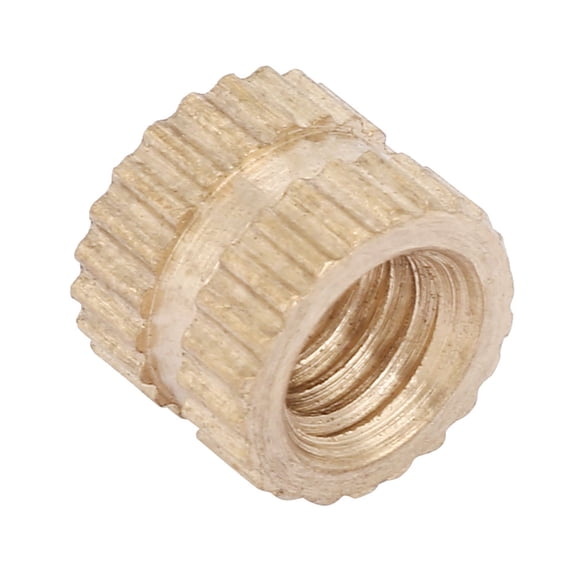 Yajisi M4 Brass Cylinder Knurled Round Molded in Insert Embedded Nuts, M4x6x6.3mm / 0.16x0.24x0.25 inches, 30 Pieces[cite: 1]